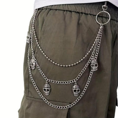 Skull Chain Halloween Waist Chain Hip Hop Rock Gothic Belt Chain