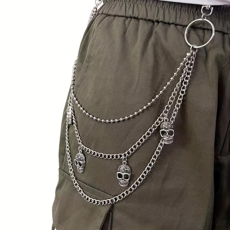 Skull Chain Halloween Waist Chain Hip Hop Rock Gothic Belt Chain