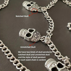 Skull Chain Halloween Waist Chain Hip Hop Rock Gothic Belt Chain