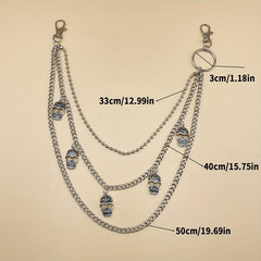 Skull Chain Halloween Waist Chain Hip Hop Rock Gothic Belt Chain