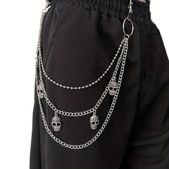 Skull Chain Halloween Waist Chain Hip Hop Rock Gothic Belt Chain