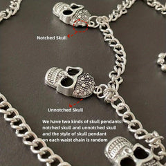 Skull Chain Halloween Waist Chain Hip Hop Rock Gothic Belt Chain