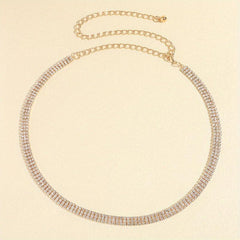 Rhinestone Metal Waist Chain Sparkling Belly Chain Belt for Women