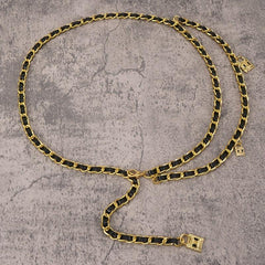 Waist Chain Metal Leather Chain Belt Pants Chain Accessories