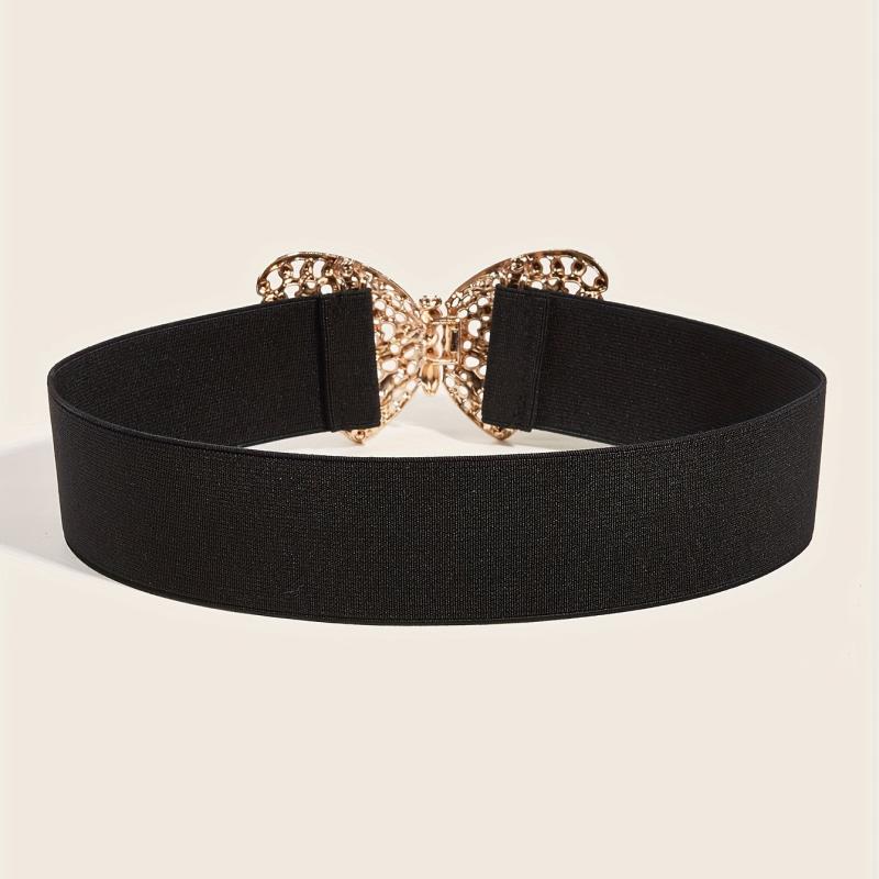 Butterfly Buckle Belt Wide Elastic Girdle for Women