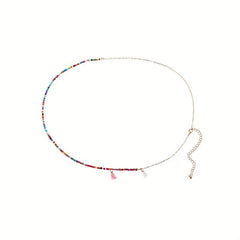 Colorful Tassel Bead Waist Chain Bohemian Style Body Chain
