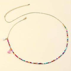 Colorful Tassel Bead Waist Chain Bohemian Style Body Chain