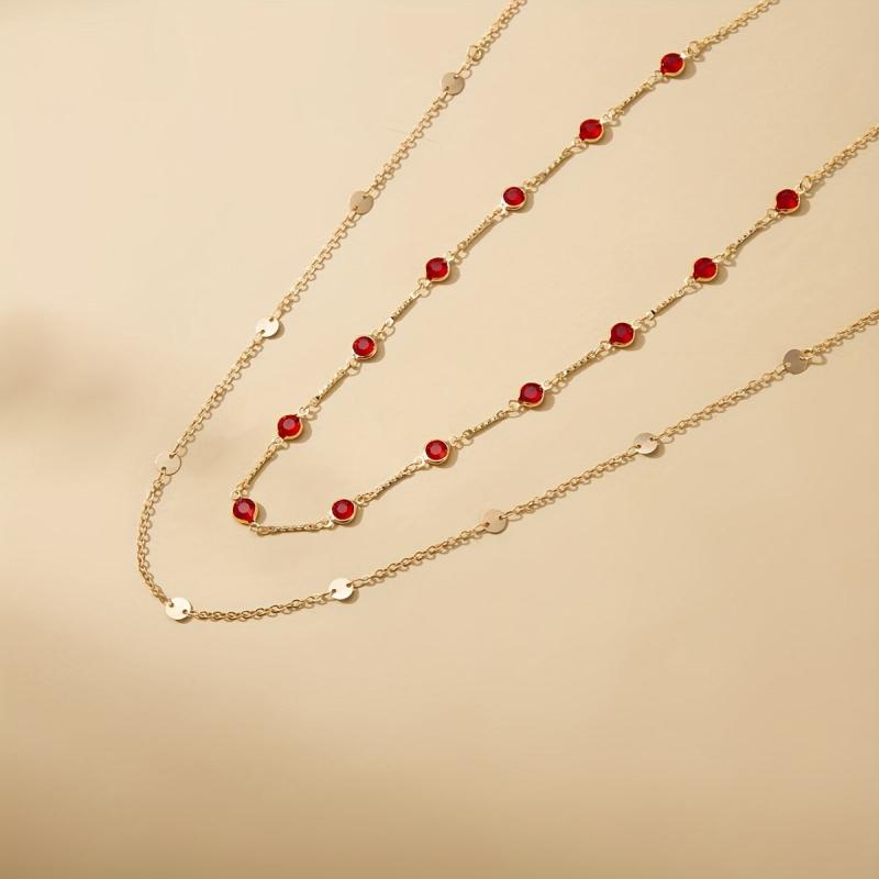 Rhinestone Thin Waist Golden Double Layer Metal Belly Chain Body Jewelry