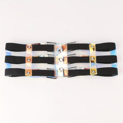 Wide Belt Y2K Laser Elastic Waistband Girdle For Women