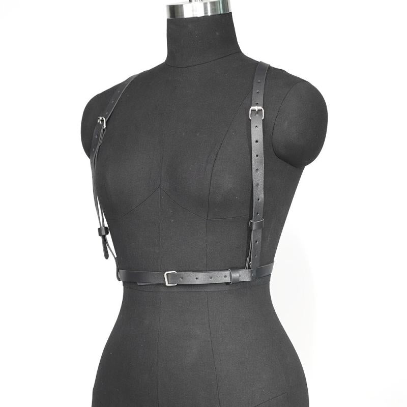 PU Leather Harness Belt For Women Goth Belt