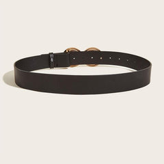 Vintage Stretchy Belt for Dresses Wide Golden Buckle