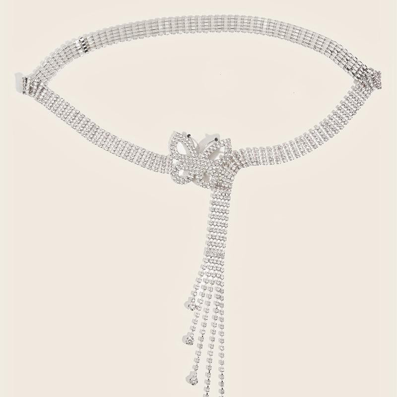 Y2K Rhinestone Tassel Belt for Women