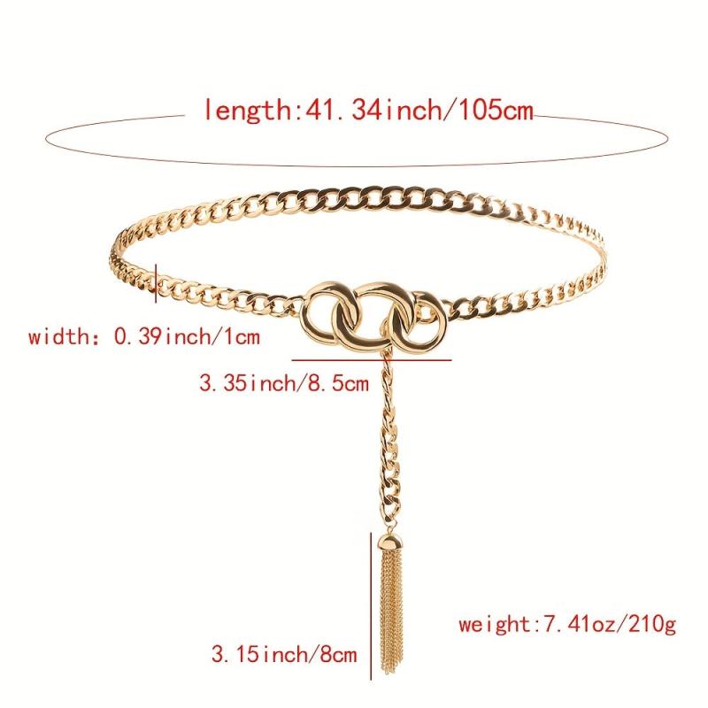 Vintage Tassel Pendant Waist Chain Metal Belly Chain Beach Chain Dress Girdle
