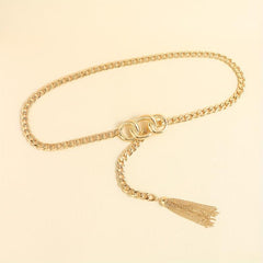 Vintage Tassel Pendant Waist Chain Metal Belly Chain Beach Chain Dress Girdle