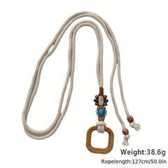 Bohemian Beaded Rope Belt Vintage Lace Up Waistband
