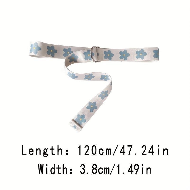 Wide Belt Flower Trousers Belt Casual Decorative Belt For Women
