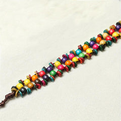 Boho Beaded Rainbow Waist Chain Y2K Tassel Vintage Dress Girdle DIY Accessory