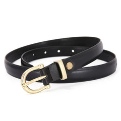 Women's Faux Leather Pin Buckle Waist Belt For Jeans Pants