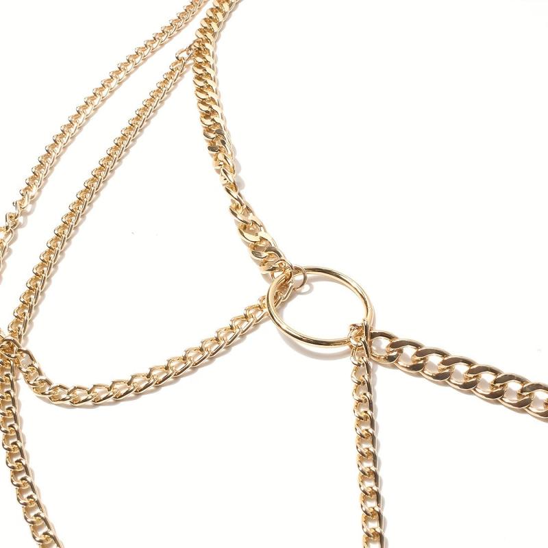 Punk Layered Body Chains Hollow Out Waist Chain Vintage Body Jewelry