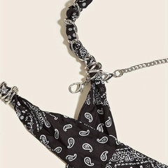 Paisley Print Bowknot Belt Lace Up Waistband Tassel Pants Jeans Belt