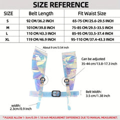Laser Y2K PVC Harness Belt for Women