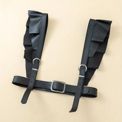 Punk Ruffles PU Harness Belt Corset Waistband for Women