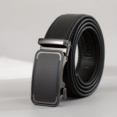 Men's PU Leather Belt Automatic Buckle Business Suit Waist Strap