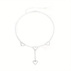 Vintage Hollow Metal Chain Rhinestone Dress Chain for Women