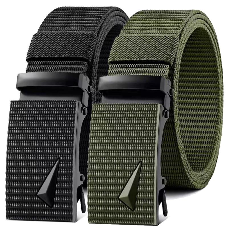 Men Automatic Buckle Nylon Army Tactical Belt Military Waist Canvas Belts