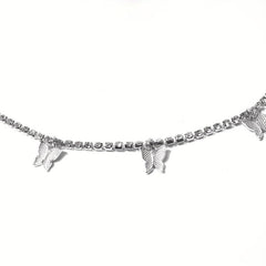 Butterfly Pendant Silvery Waist Chain Boho Sexy Metal Belly Chain