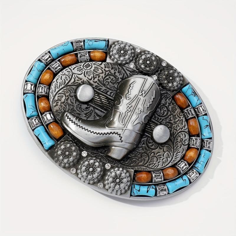 Turquoise Belt Buckle Western Jeans Accessories Cowgirl Cowboy
