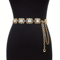Boho Engraved Metal Chain Belt Vintage Waist Chain