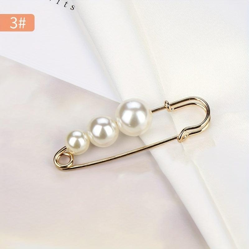 Faux Pearl Brooch Pin for Women Girls Clothing Dresses