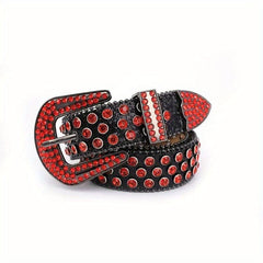 Sparkling Rivet PU Leather Belt Y2K Jeans Pants Accessories
