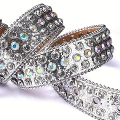 Sparkling Rivet PU Leather Belt Y2K Jeans Pants Accessories