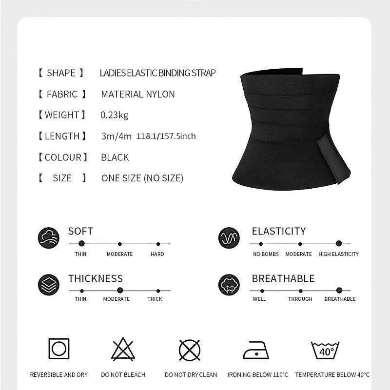 Women's Elastic Waistband Yoga Sauna Belt Fitness Corset Waist Trimmer Sweatband