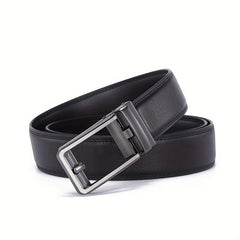 High-end Men's Leather Belt with Automatic Buckle