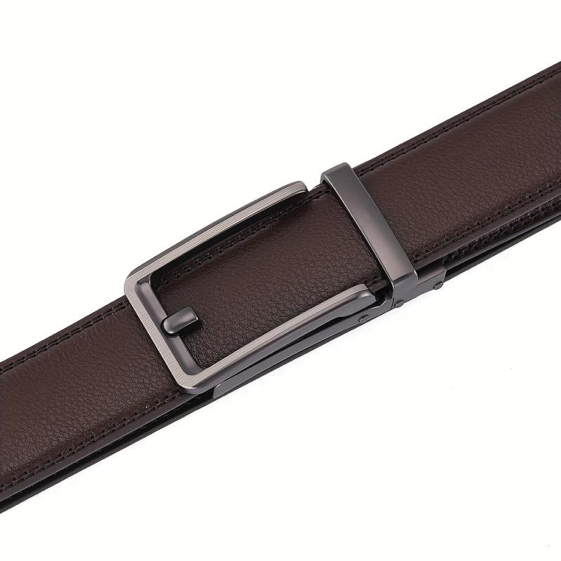 High-end Men's Leather Belt with Automatic Buckle