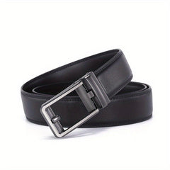 High-end Men's Leather Belt with Automatic Buckle