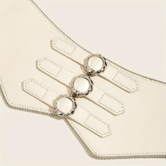 3 Buckle Elastic Wide Belt Women Corset Waistband