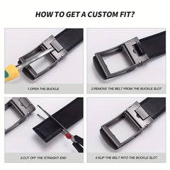High End Cowhide Leather Men's Business Belt