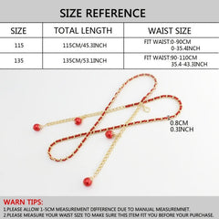 Faux Pearl Waist Chain Dress Accessories Metal Belt