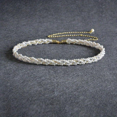 Faux Pearl Braided Belt Crystal Tassel Metal Waistband Decorative Dress Girdle