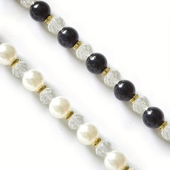 Faux Pearl Braided Belt Crystal Tassel Metal Waistband Decorative Dress Girdle