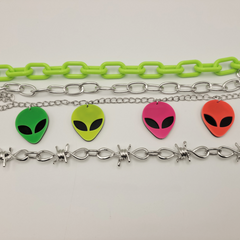 Multicolor Acrylic Chain Waist Chain Punk Hip Hop Men