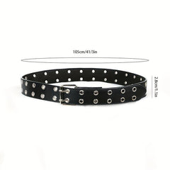 Punk Rivet PU Belts Hip Hop Dress Skirt Jeans Belts Gothic Hollow Belts