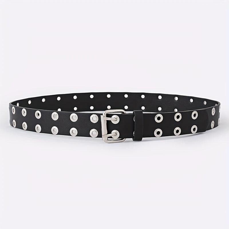 Punk Rivet PU Belts Hip Hop Dress Skirt Jeans Belts Gothic Hollow Belts