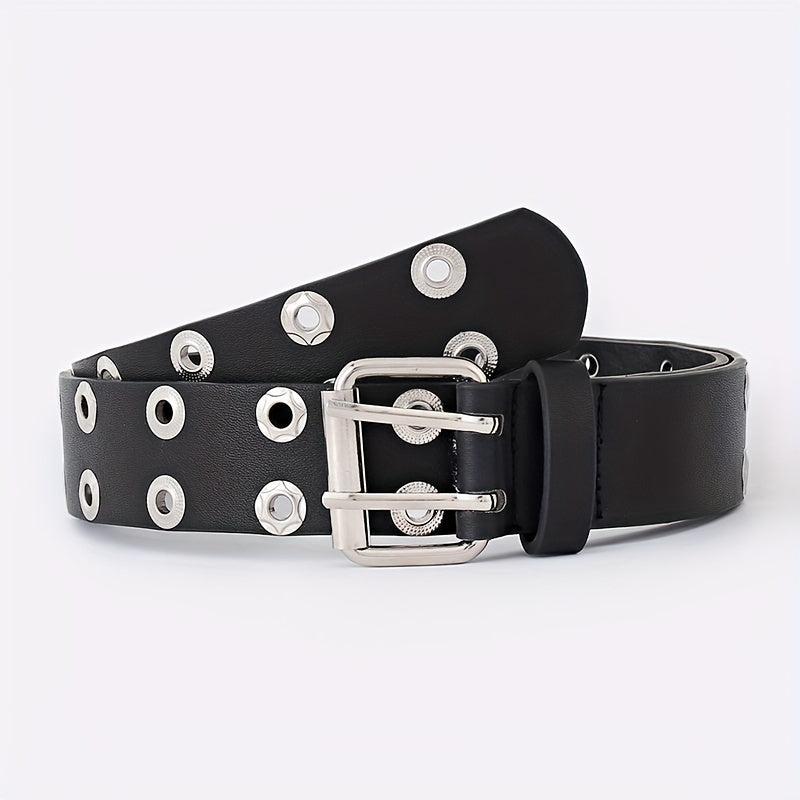 Punk Rivet PU Belts Hip Hop Dress Skirt Jeans Belts Gothic Hollow Belts