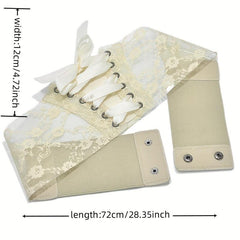 Women's Lace Up Corset Elastic Waist Belt