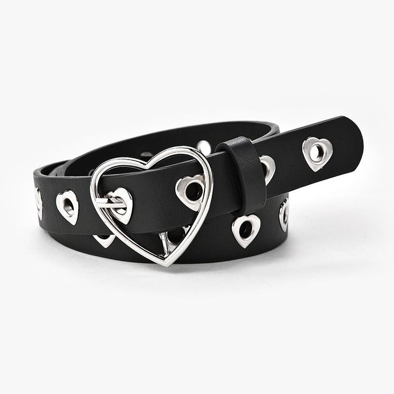 Heart Buckle Decoration Belt Women's Jeans Belt